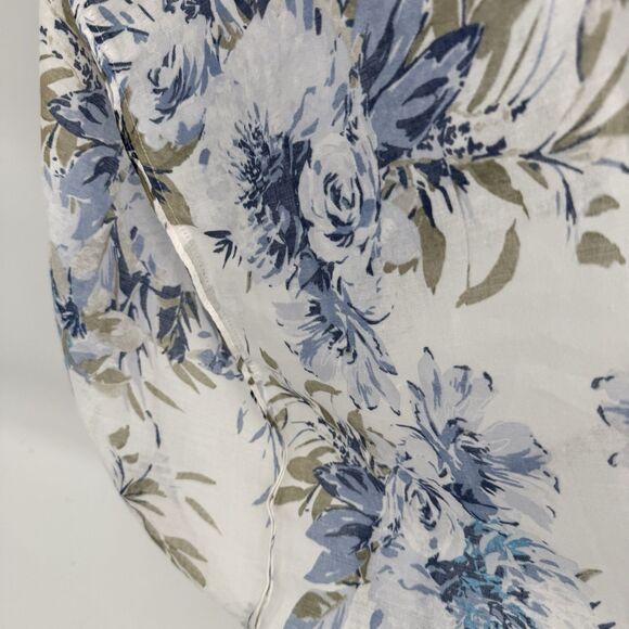 Unbranded Floral Lightweight Blue Kimono Shawl Top OSFM Boho - Picture 9 of 12